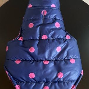 Polka Dot XXS Dog Puffer Vest